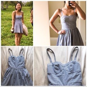 A&F Gilly Hicks Navy Striped Picnic Dress - 00P/XS